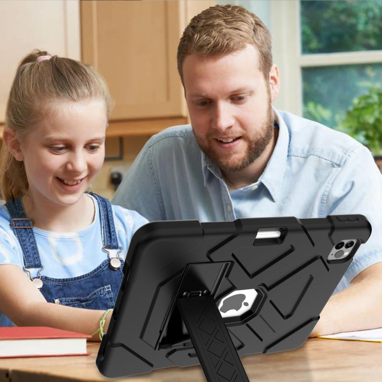 LT-T Contrast Color Shockproof Silicone + PC Protective Case with Holder For iPad Air 2022 / 2020 10.9