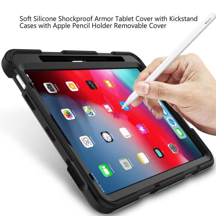 LT-T Contrast Color Shockproof Silicone + PC Protective Case with Holder For iPad Air 2022 / 2020 10.9