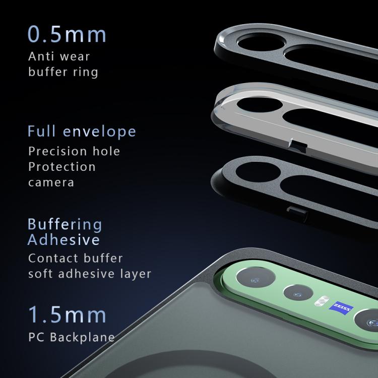 For vivo S50 Pro mini / X300 FE Armor Magnetic Holder PC Hybrid TPU Phone Case - Frosted Black