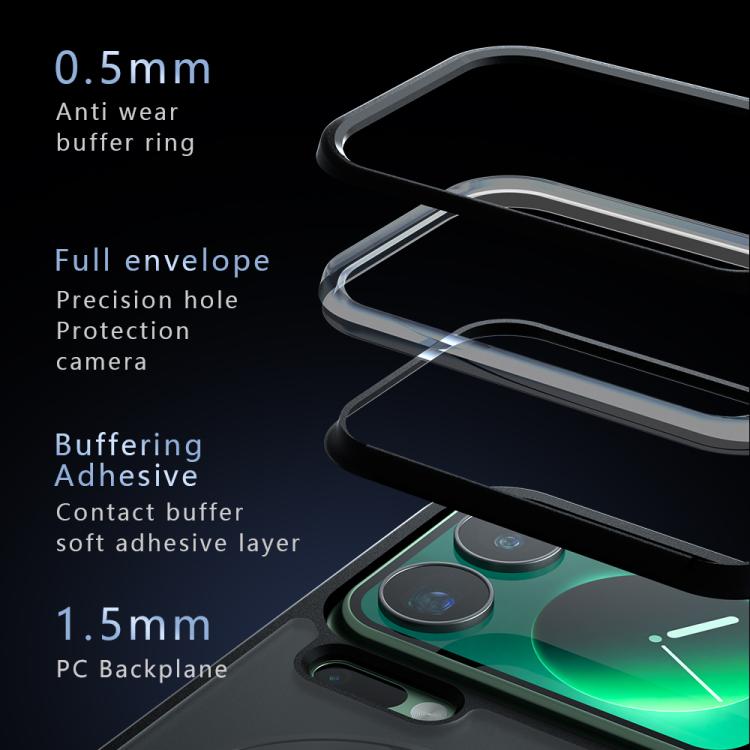 For Xiaomi 17 Pro Max Armor Magnetic Holder PC Hybrid TPU Phone Case - Frosted Black