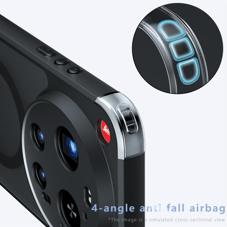 For Xiaomi 17 Ultra Armor Magnetic Holder PC Hybrid TPU Phone Case - Frosted Black