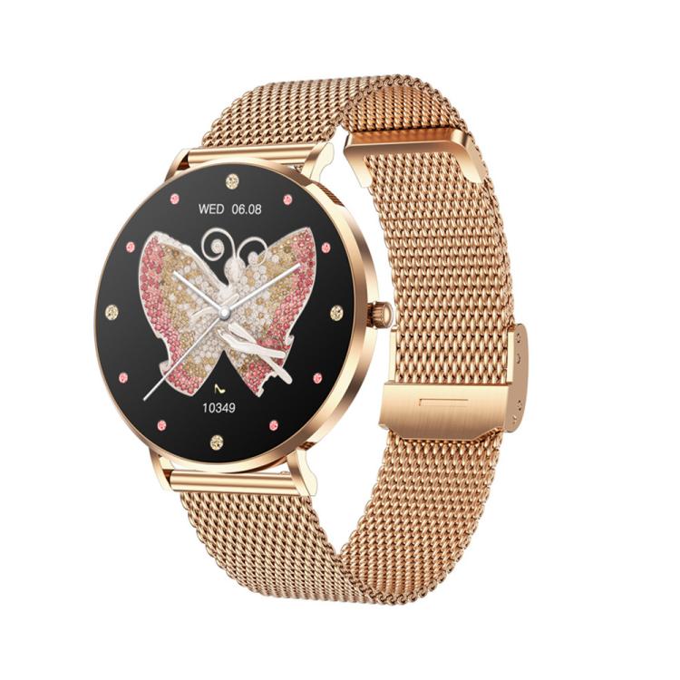 T8 1.3-Inch Heart Rate / Blood Pressure / Blood Oxygen Monitoring Bluetooth Smart Watch, Type:Single Strap - Gold
