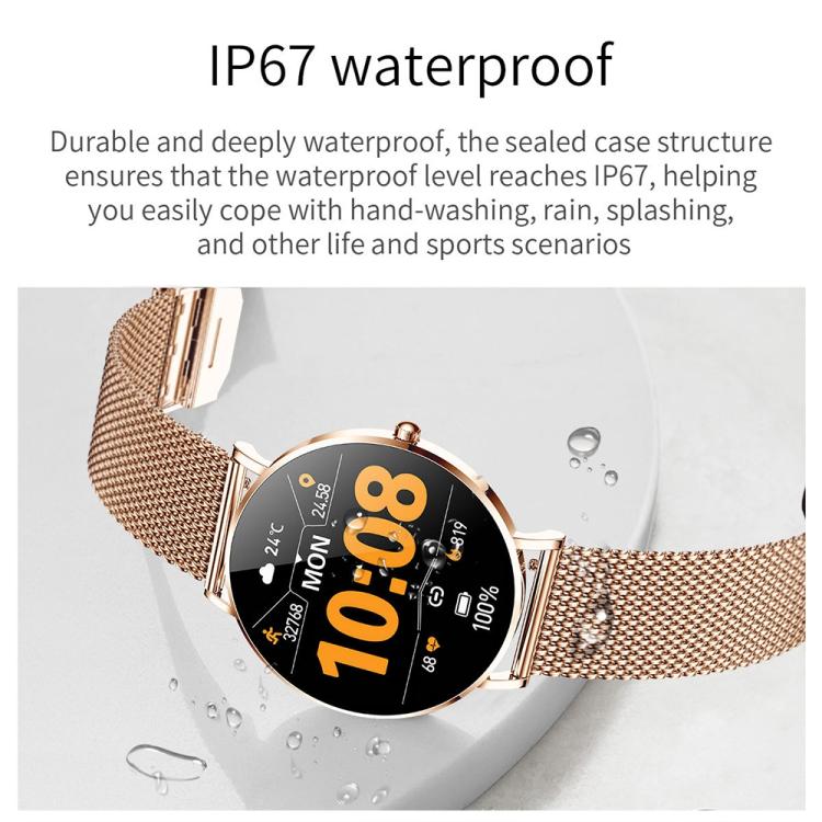 T8 1.3-Inch Heart Rate / Blood Pressure / Blood Oxygen Monitoring Bluetooth Smart Watch, Type:Dual Straps - Gold