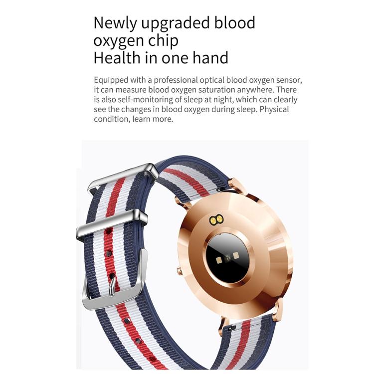 T8 1.3-Inch Heart Rate / Blood Pressure / Blood Oxygen Monitoring Bluetooth Smart Watch, Type:Single Strap - Gold
