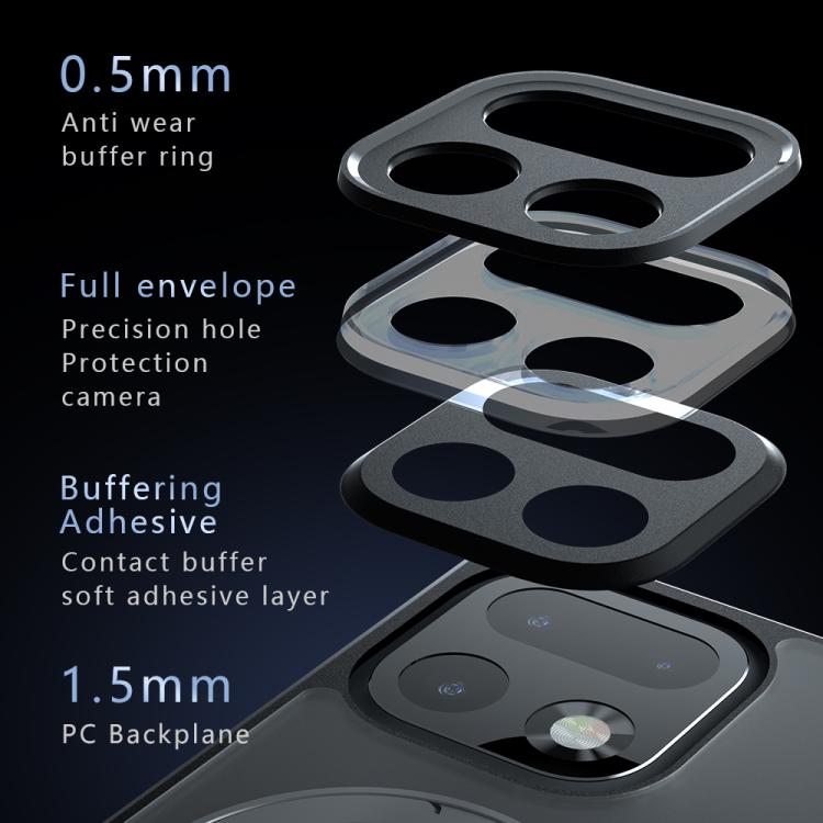 For Realme 16 Pro+ Armor Magnetic Holder PC Hybrid TPU Phone Case - Frosted Black