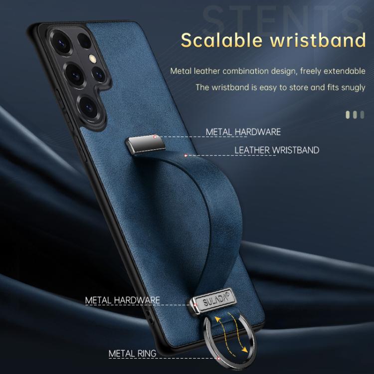 For Samsung Galaxy S26+ 5G SULADA PC Hybrid Leather Texture Skin Feel Shockproof Phone Case