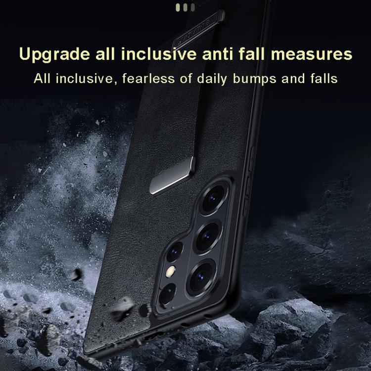 For Samsung Galaxy S26+ 5G SULADA PC Hybrid Leather Texture Skin Feel Shockproof Phone Case