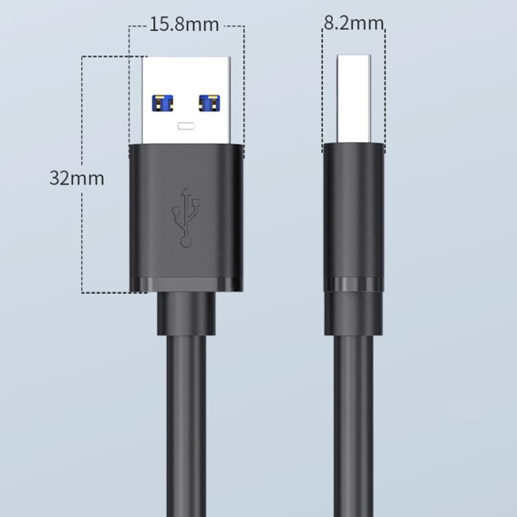 WG135 USB 3.0 Male to Male Bi-directional External Hard Drive Enclosure Data Cable, Length:1m - Black