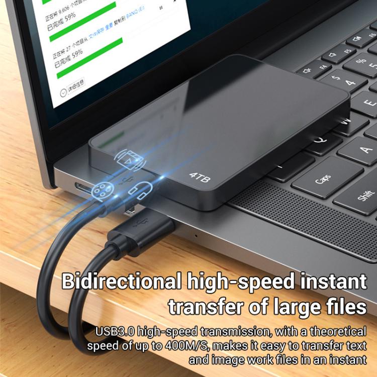 WG135 USB 3.0 Male to Male Bi-directional External Hard Drive Enclosure Data Cable, Length:1m - Black