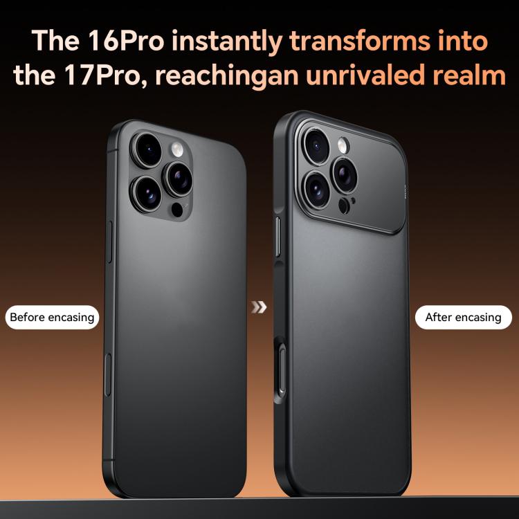 For iPhone 16 Pro SULADA Transforms Into 17 Pro Semi-Transparent Matte Shockproof Phone Case