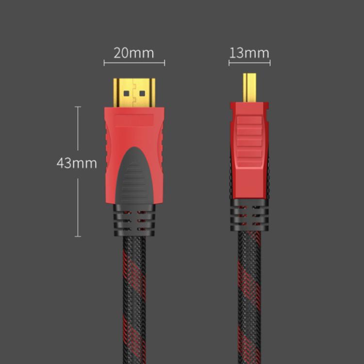 HDMI 1.4 1080P TV Computer Video Monitors HD Connection Cable, Length:5m - Black Red