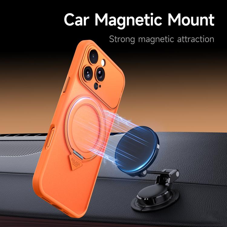 For iPhone 17 Pro Max SULADA Transforms Into 17 Pro Semi-Transparent Matte Rotation Magnetic Holder Phone Case