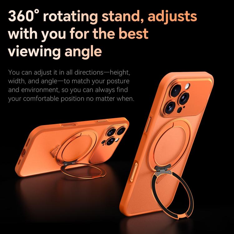 For iPhone 17 Pro Max SULADA Transforms Into 17 Pro Semi-Transparent Matte Rotation Magnetic Holder Phone Case