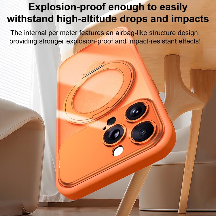 For iPhone 17 Pro SULADA Transforms Into 17 Pro Semi-Transparent Matte Rotation Magnetic Holder Phone Case
