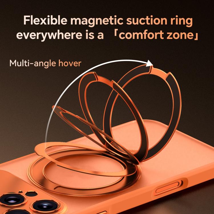For iPhone 17 Pro SULADA Transforms Into 17 Pro Semi-Transparent Matte Rotation Magnetic Holder Phone Case