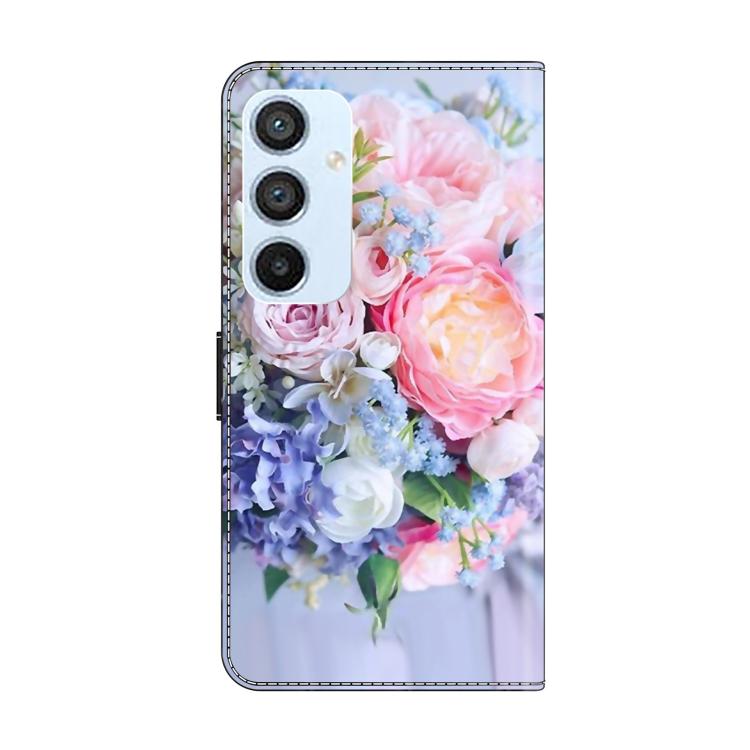 For Samsung Galaxy A54 5G Crystal-Like Painted Vegan Leather Phone Case