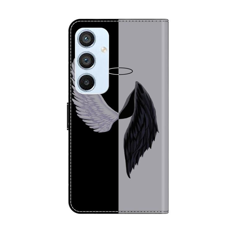 For Samsung Galaxy A54 5G Crystal-Like Painted Vegan Leather Phone Case
