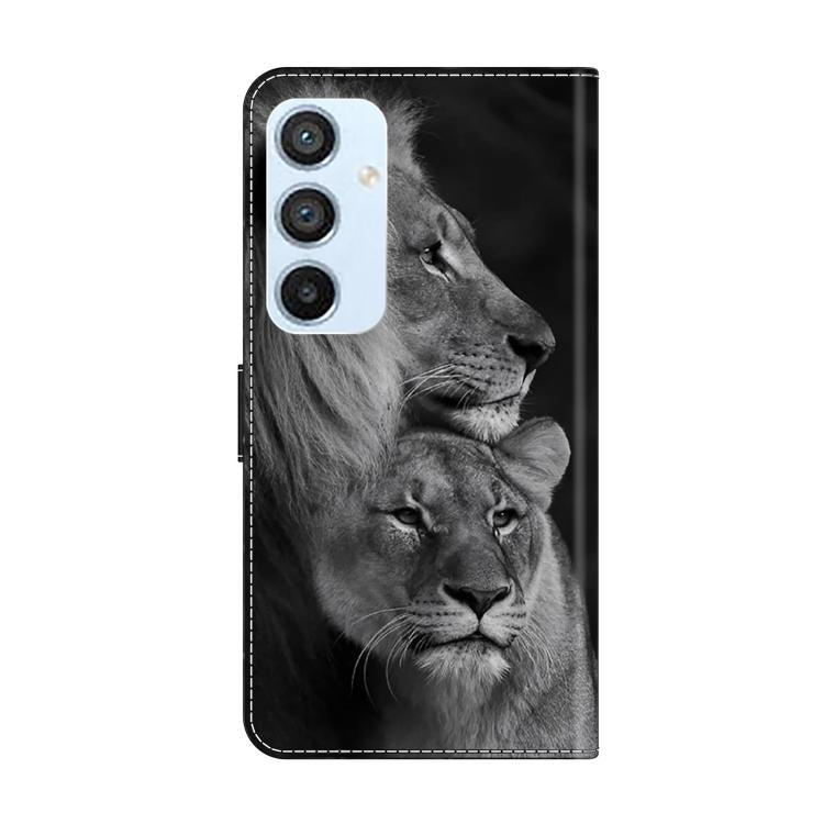 For Samsung Galaxy A54 5G Crystal-Like Painted Vegan Leather Phone Case