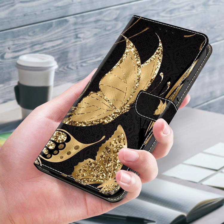 For Samsung Galaxy A54 5G Crystal-Like Painted Vegan Leather Phone Case