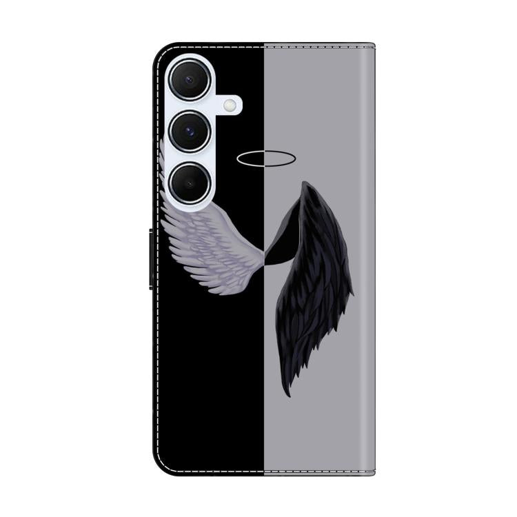 For Samsung Galaxy A24 4G Crystal-Like Painted Vegan Leather Phone Case