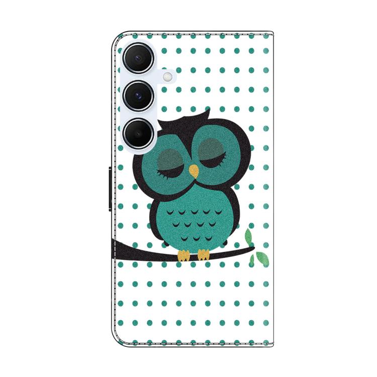 For Samsung Galaxy A24 4G Crystal-Like Painted Vegan Leather Phone Case