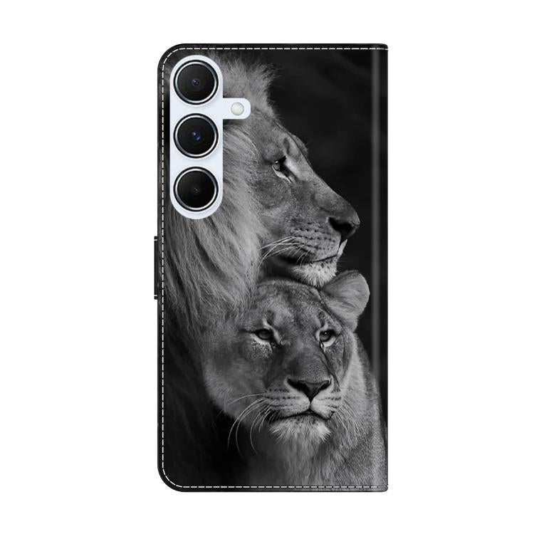 For Samsung Galaxy A24 4G Crystal-Like Painted Vegan Leather Phone Case