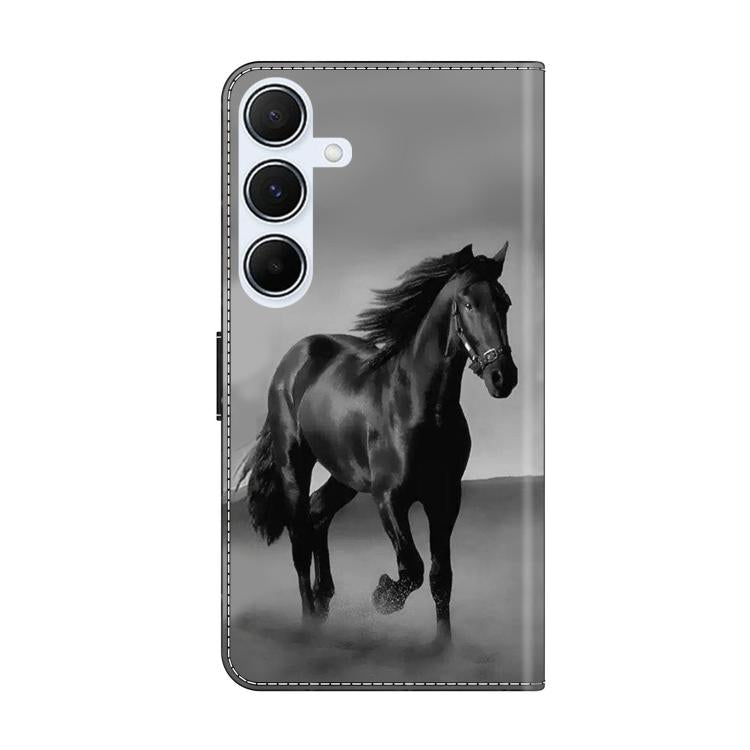 For Samsung Galaxy A55 5G Crystal-Like Painted Vegan Leather Phone Case
