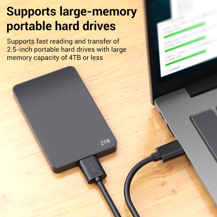 WG137 USB 3.0 Male to Micro-B Male External Hard Drive Enclosure Data Cable, Length:0.5m - Black