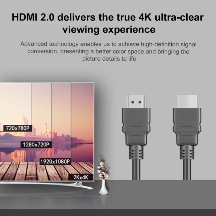 HDMI 2.0 4K TV Computer Video Monitors HD Connection Cable, Length:1.8m - Black