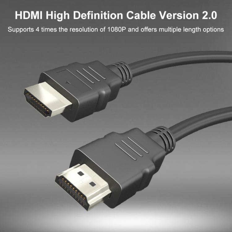 HDMI 2.0 4K TV Computer Video Monitors HD Connection Cable, Length:2m - Black
