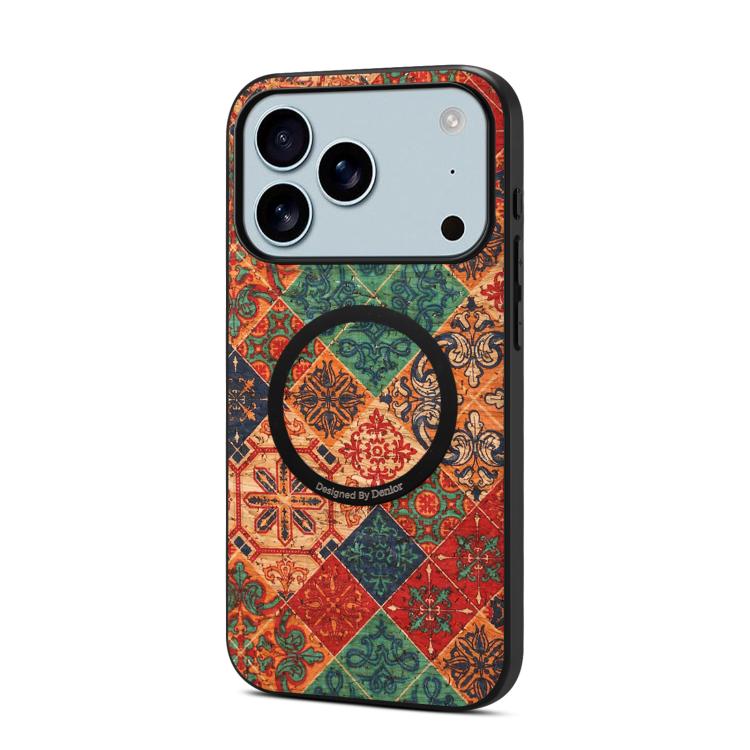 For iPhone 17 Pro Denior A07 Flower Language Series Magnetic Vegan Leather Phone Case
