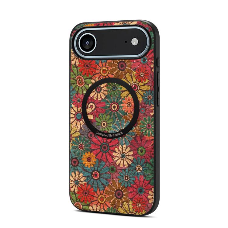 For iPhone Air Denior A07 Flower Language Series Magnetic Vegan Leather Phone Case