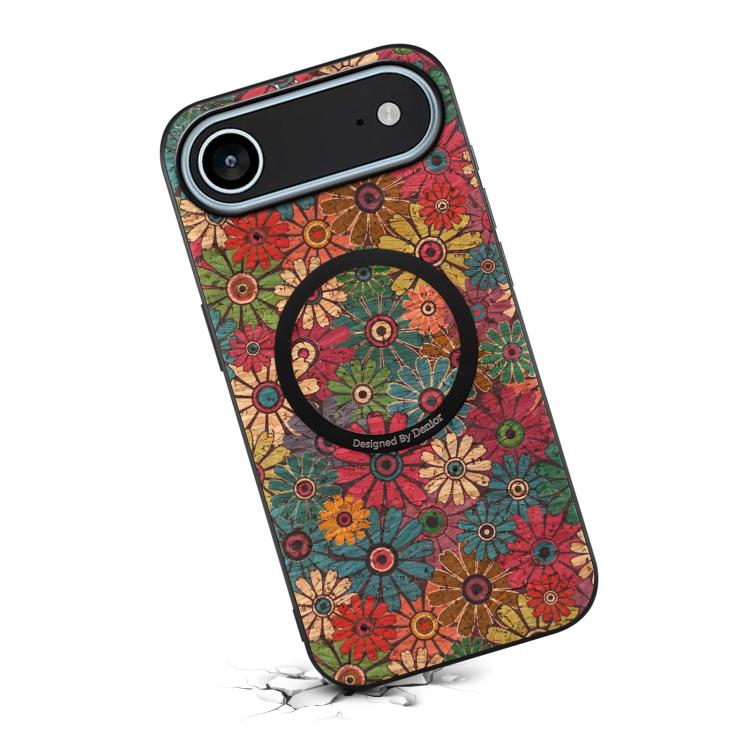 For iPhone Air Denior A07 Flower Language Series Magnetic Vegan Leather Phone Case