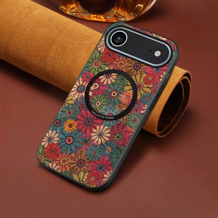 For iPhone Air Denior A07 Flower Language Series Magnetic Vegan Leather Phone Case