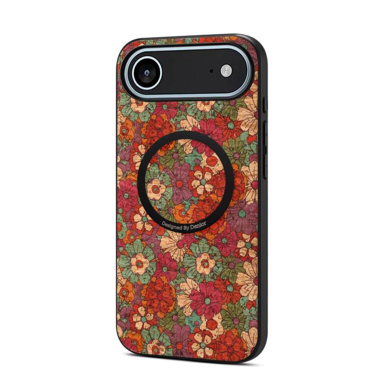 For iPhone Air Denior A07 Flower Language Series Magnetic Vegan Leather Phone Case