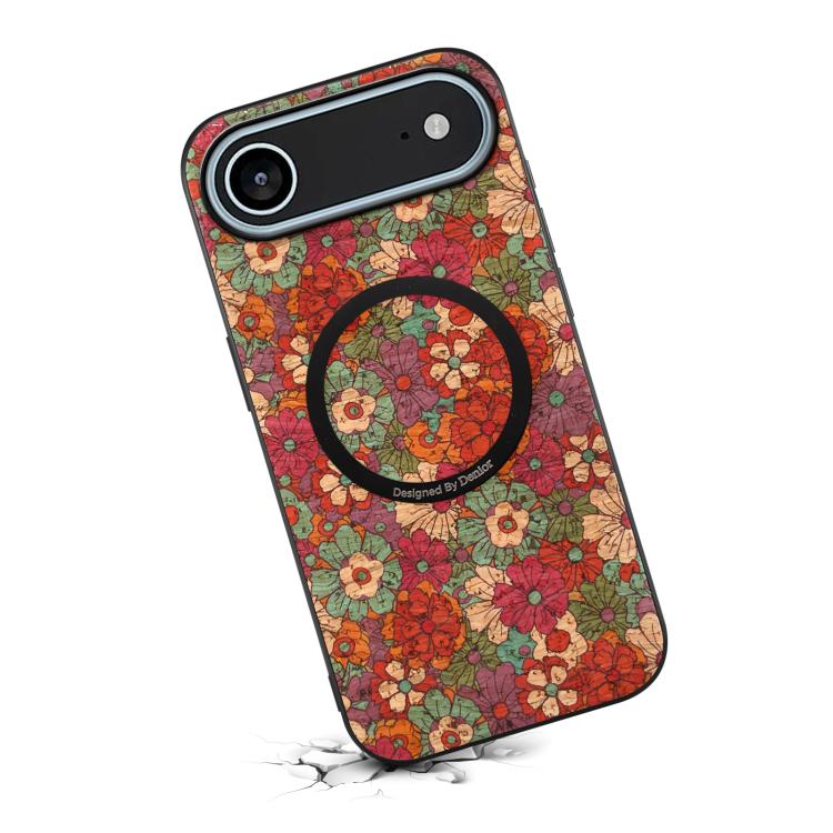 For iPhone Air Denior A07 Flower Language Series Magnetic Vegan Leather Phone Case
