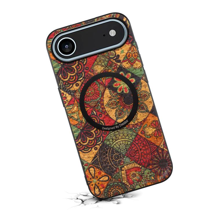 For iPhone Air Denior A07 Flower Language Series Magnetic Vegan Leather Phone Case