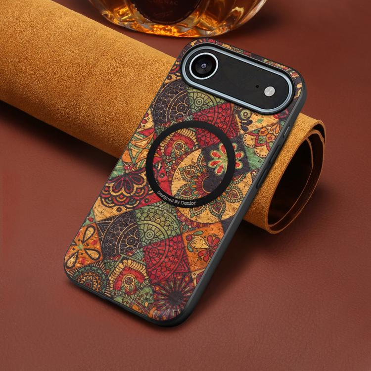For iPhone Air Denior A07 Flower Language Series Magnetic Vegan Leather Phone Case