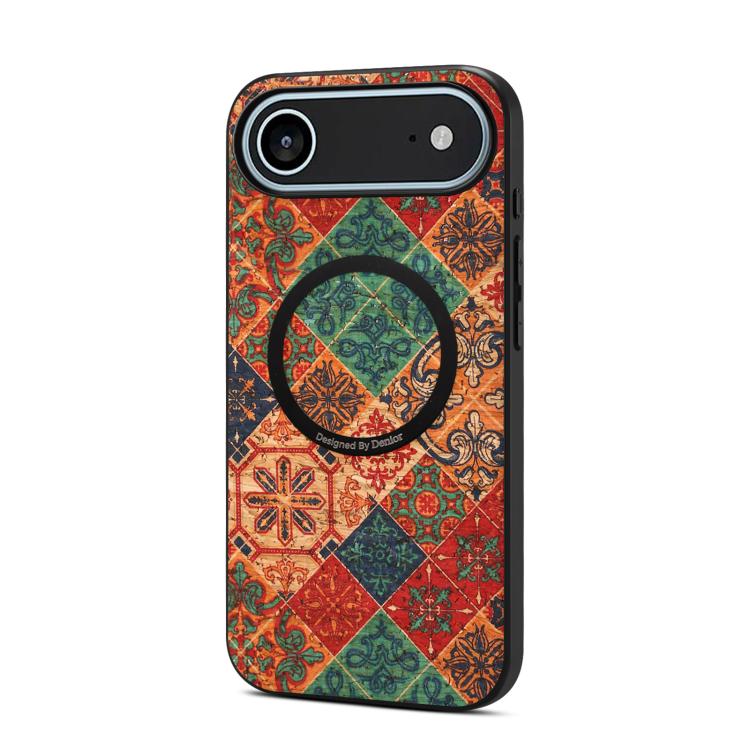 For iPhone Air Denior A07 Flower Language Series Magnetic Vegan Leather Phone Case