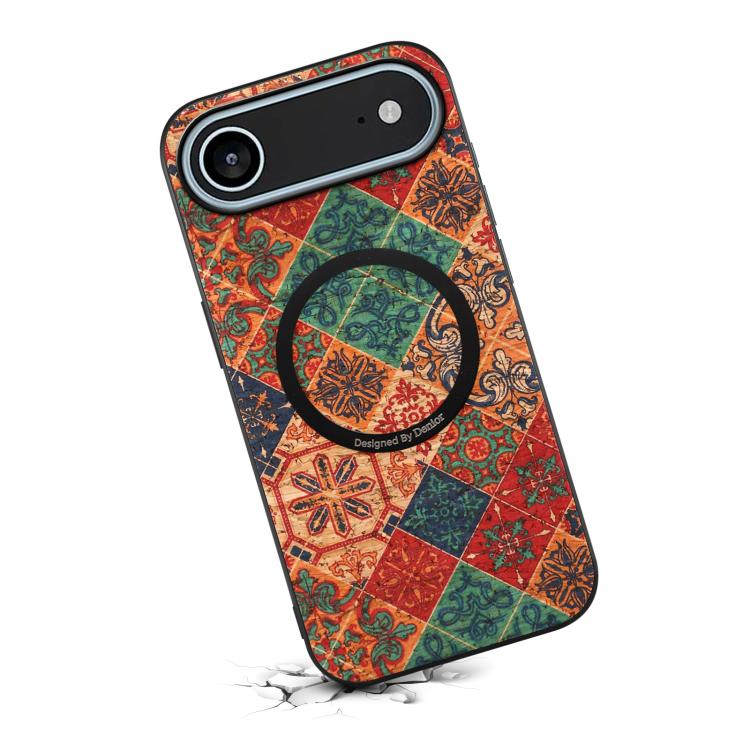 For iPhone Air Denior A07 Flower Language Series Magnetic Vegan Leather Phone Case