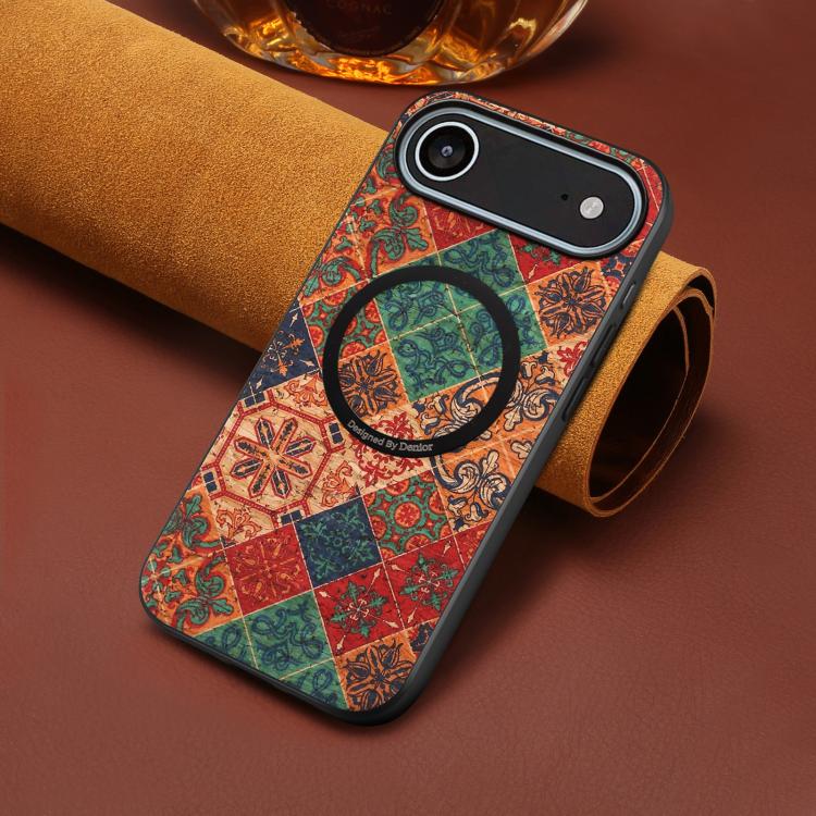 For iPhone Air Denior A07 Flower Language Series Magnetic Vegan Leather Phone Case