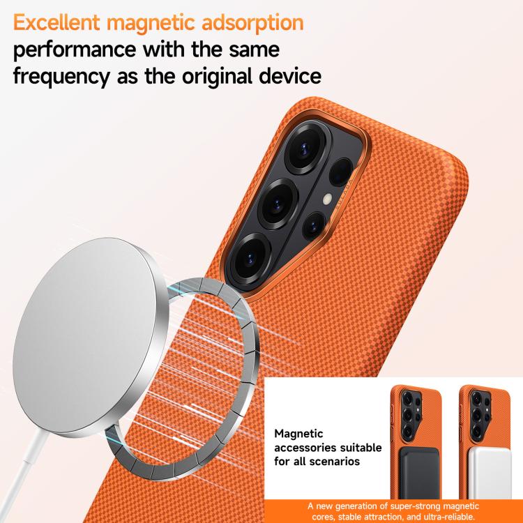 For Samsung Galaxy S26+ 5G SULADA Kevlar Grid Patterned Skin Feel Magnetic Phone Case