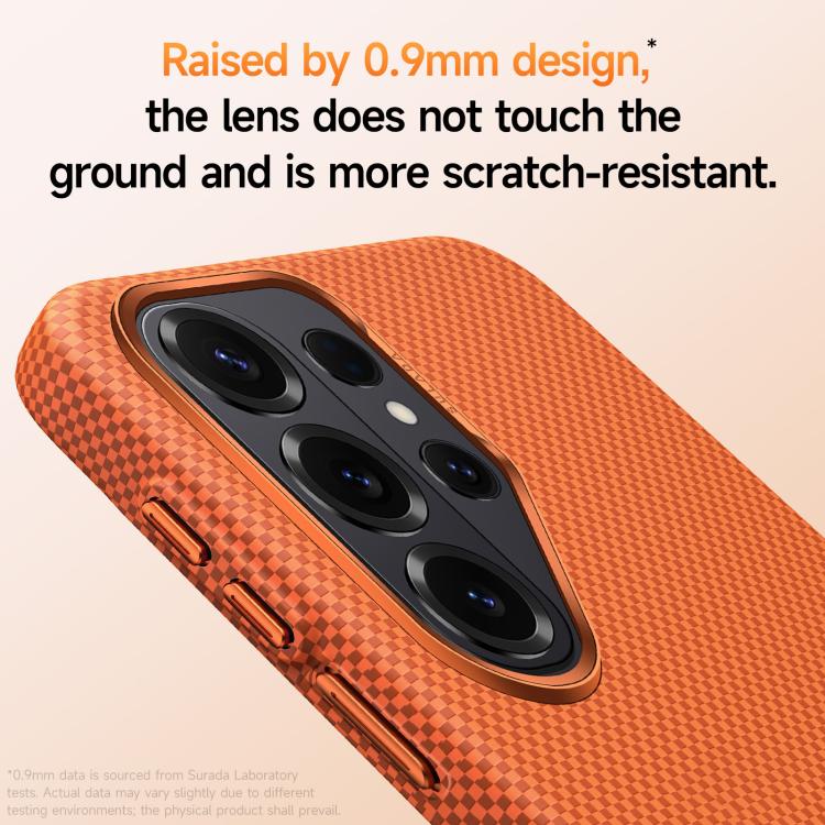 For Samsung Galaxy S26 Ultra 5G SULADA Kevlar Grid Patterned Skin Feel Magnetic Phone Case