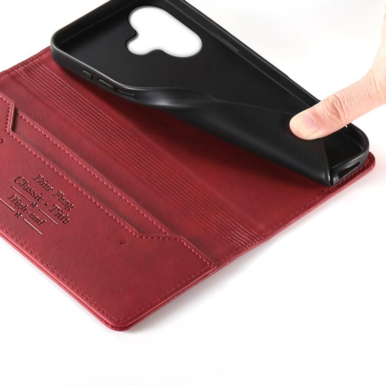For vivo V60 Lite 5G Dierfeng Metal Snap Magnetic RFID Vegan Leather Phone Case