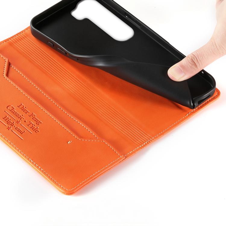 For vivo Y31 5G 2025 Dierfeng Metal Snap Magnetic RFID Vegan Leather Phone Case