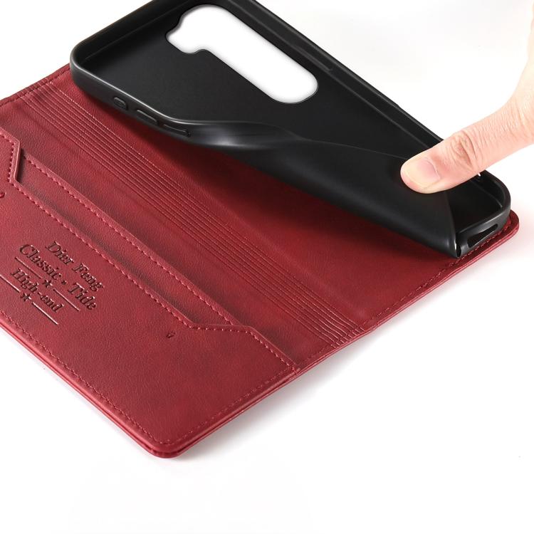 For vivo Y31 5G 2025 Dierfeng Metal Snap Magnetic RFID Vegan Leather Phone Case