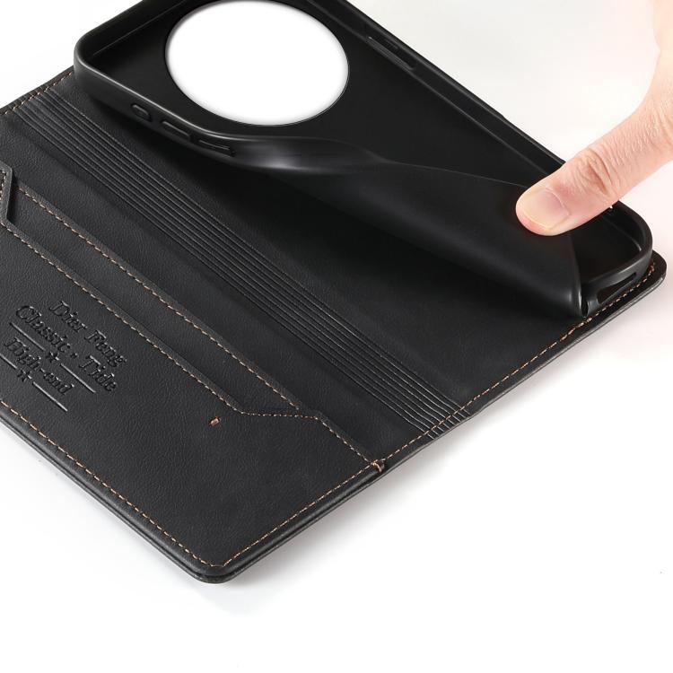 For vivo Y39 5G Dierfeng Metal Snap Magnetic RFID Vegan Leather Phone Case