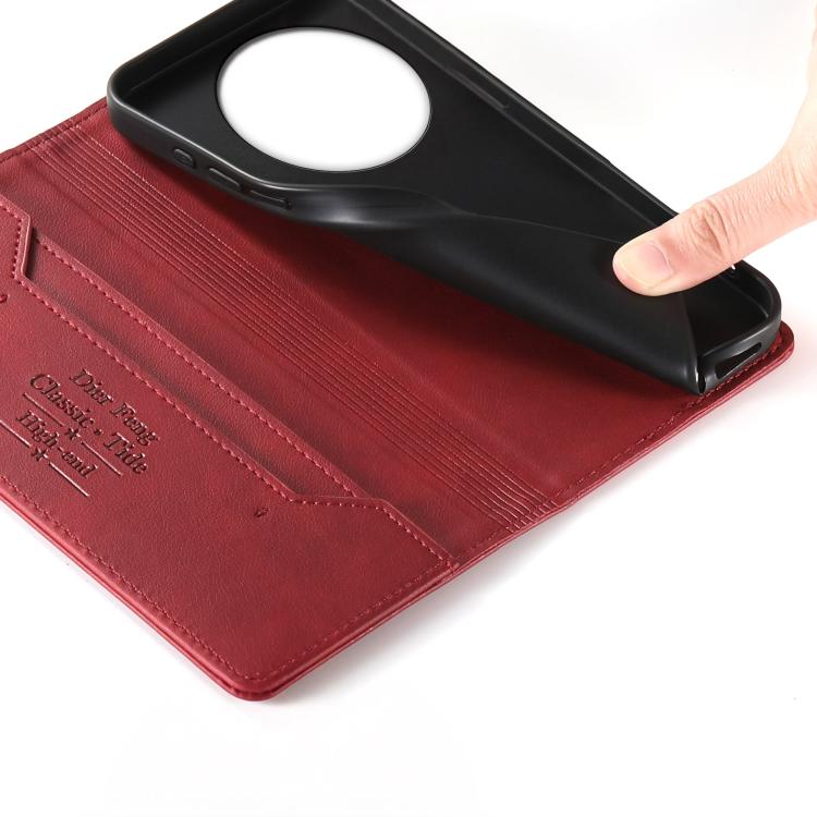 For vivo Y39 5G Dierfeng Metal Snap Magnetic RFID Vegan Leather Phone Case