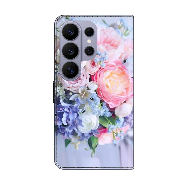 For Samsung Galaxy S26 Ultra 5G Crystal-Like Painted Vegan Leather Phone Case