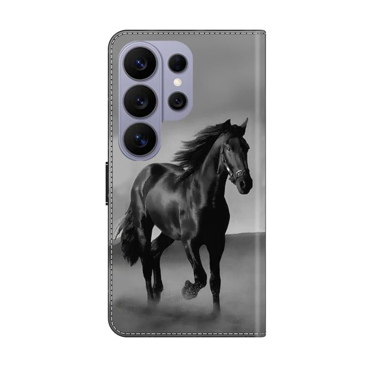 For Samsung Galaxy S26 Ultra 5G Crystal-Like Painted Vegan Leather Phone Case